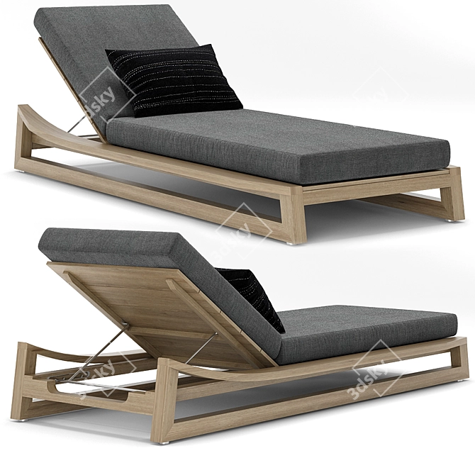 RH Outdoor Sebastian Chaise Lounge 3D model image 1