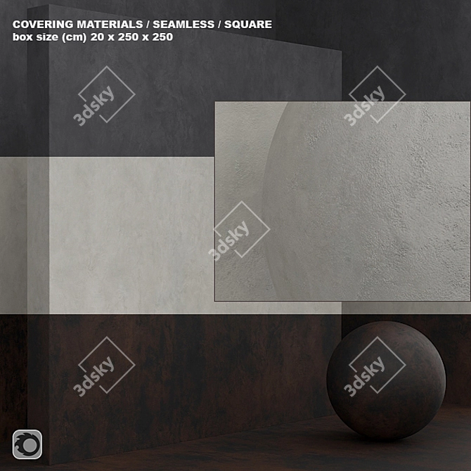 Seamless Concrete Plaster Set 3D model image 1