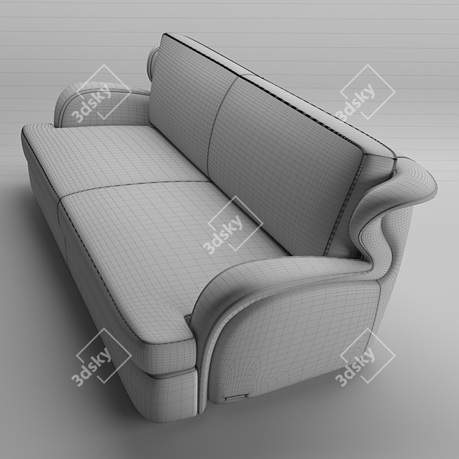 Elegant Purple Morgana Sofa 3D model image 3