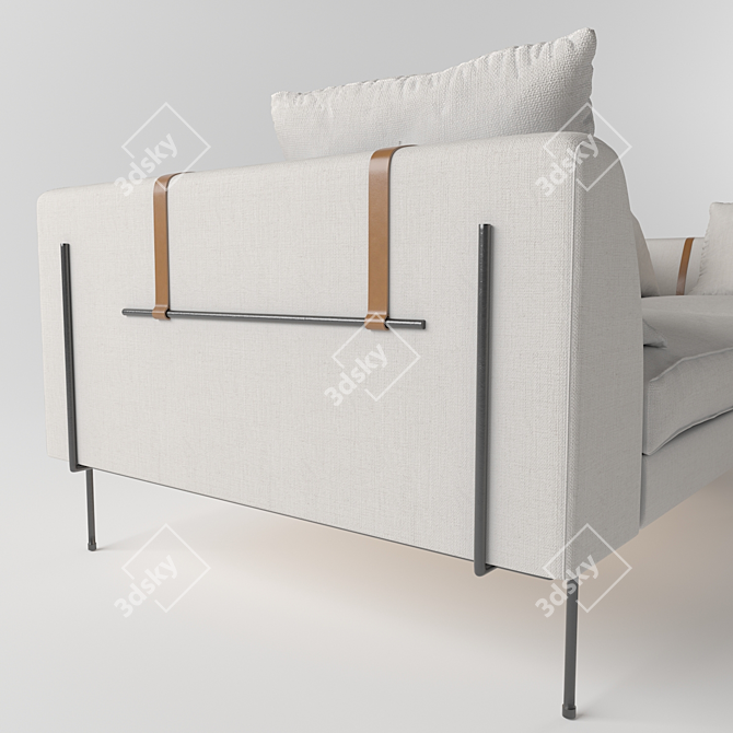 Industrial Steel Bronson Sofa 3D model image 3