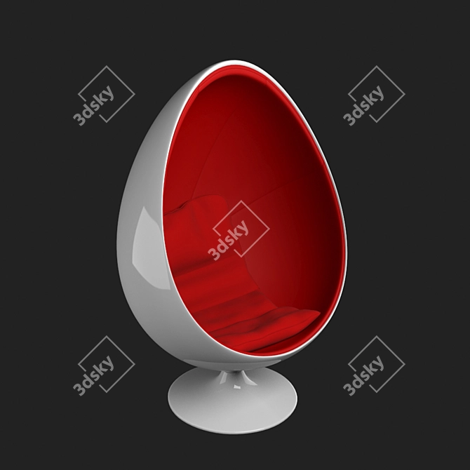 Modern Eero Aarnio Egg Chair 3D model image 2