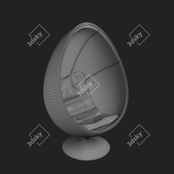 Modern Eero Aarnio Egg Chair 3D model image 3