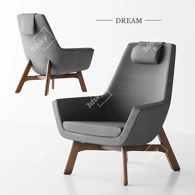 Mid-Century Dream Chair 3D model image 1