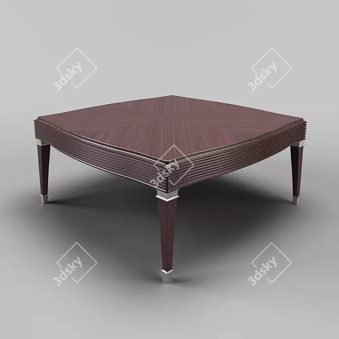 Elegant OM Coffee Table in Cherry Veneer 3D model image 1