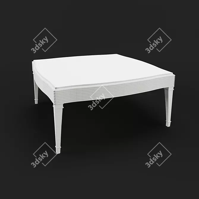 Elegant OM Coffee Table in Cherry Veneer 3D model image 2