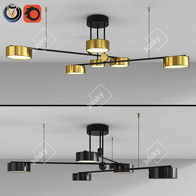 Futuristic LED Lighting Solution 3D model image 1