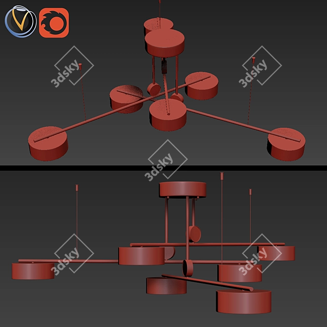 Futuristic LED Lighting Solution 3D model image 2