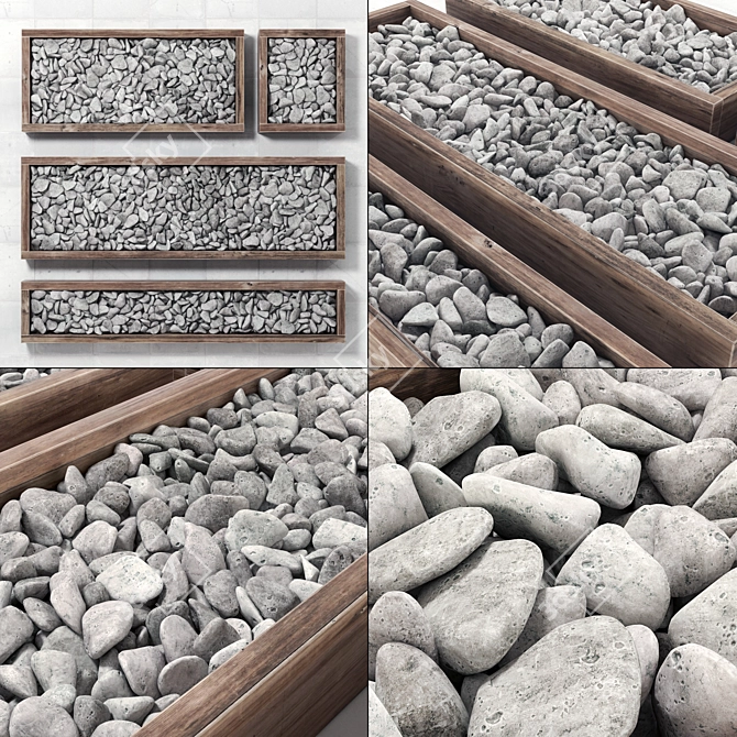 Polished Pebble Frame 3D model image 1