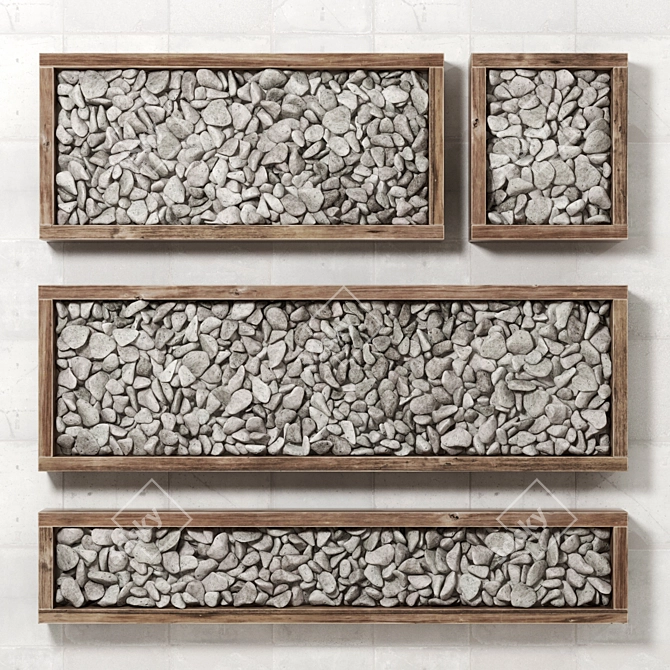 Polished Pebble Frame 3D model image 2