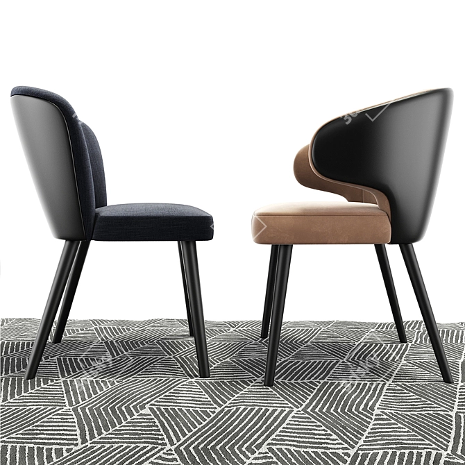 Modern Aston Chair - Sleek and Stylish 3D model image 2