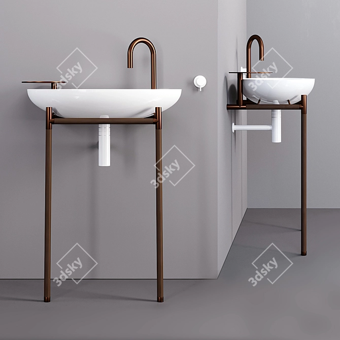 Sleek Monsieur Vanity by Falper 3D model image 1