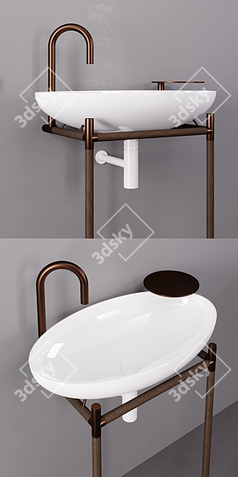 Sleek Monsieur Vanity by Falper 3D model image 2