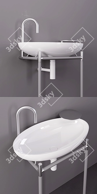 Sleek Monsieur Vanity by Falper 3D model image 3