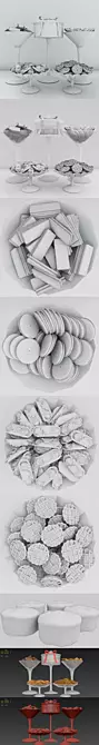 Assorted Gourmet Cookies: 5 Flavours 3D model image 3