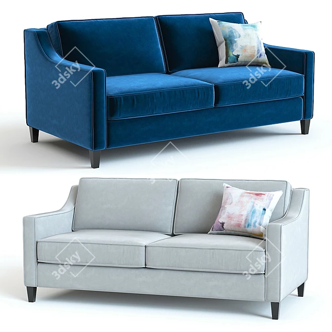 Modern West Elm Paidge Sofa: 3D High-Detail Design 3D model image 1