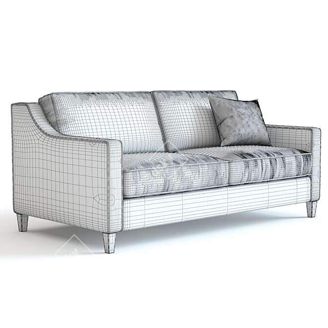 Modern West Elm Paidge Sofa: 3D High-Detail Design 3D model image 2