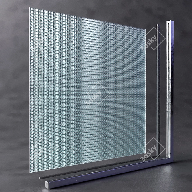 Elegant Glass Shower Door 3D model image 2