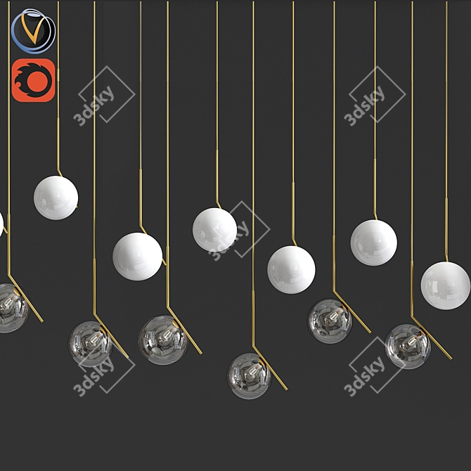 IC Lights Suspension 2 - Vray and Corona Ready, 3dsmax 2011 & OBJ Formats, Perfect Fit for Any Space 3D model image 1