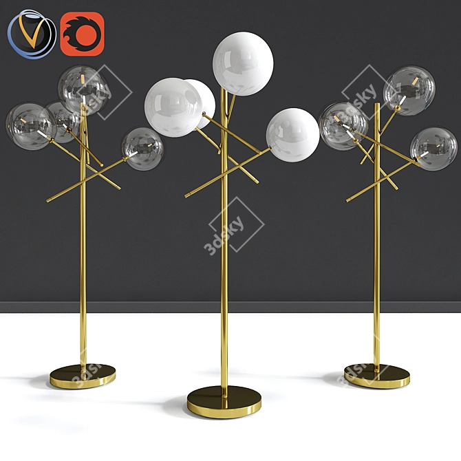 Bolle Gallotti Floor Lamp 3D model image 1