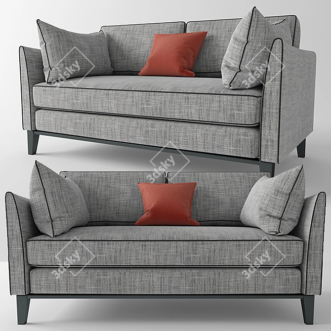 Contemporary Keston 2 Seater Sofa 3D model image 1