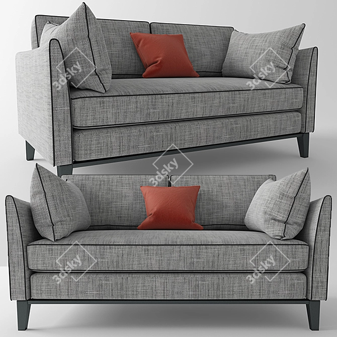 Contemporary Keston 2 Seater Sofa 3D model image 2