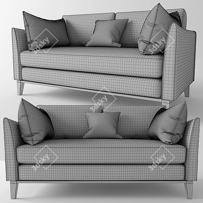 Contemporary Keston 2 Seater Sofa 3D model image 3