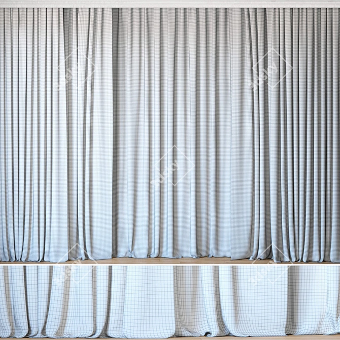 Luxury Elegance: Curtains & Tulle by ROHI 3D model image 3