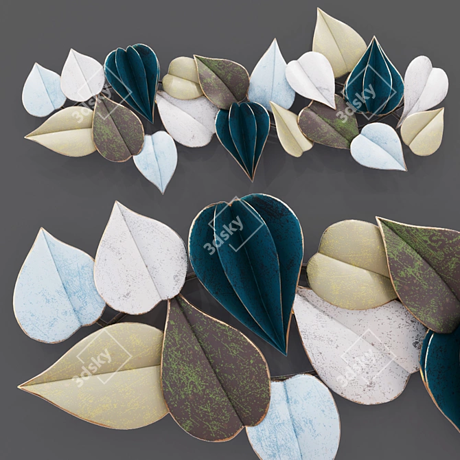 Leafy Elegance: Decor Panel 3D model image 1