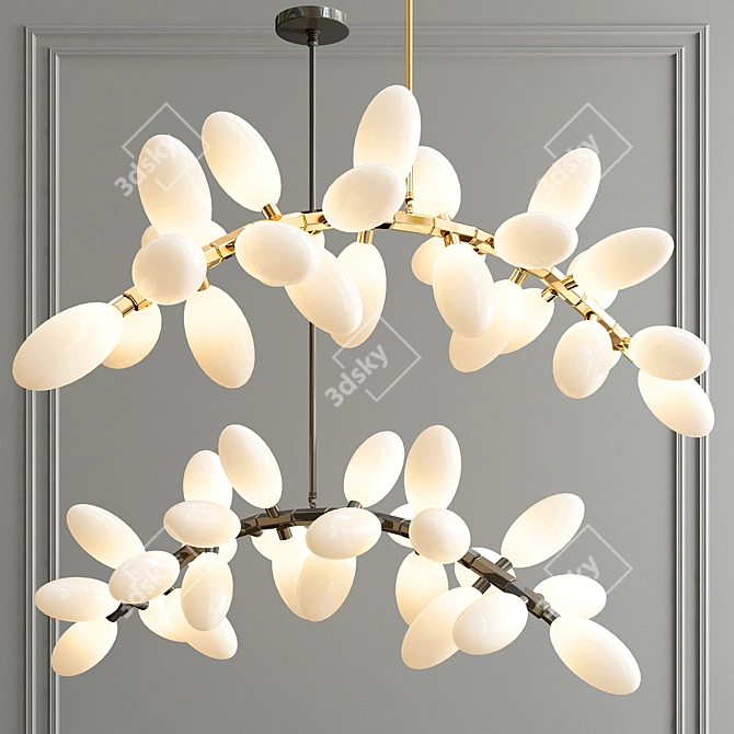 Regal Drape Chandelier 3D model image 1