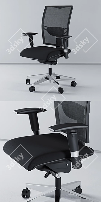 Ergonomic Stockholm Desk Chair 3D model image 2