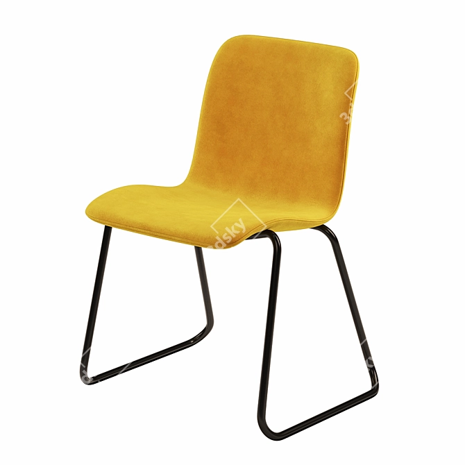 Sleek and Stackable: Cornflake Chair 3D model image 1