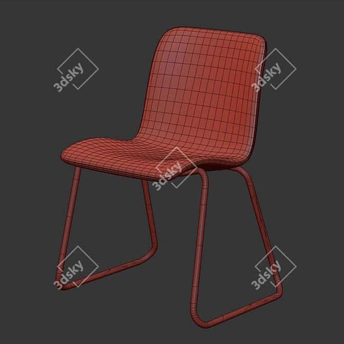 Sleek and Stackable: Cornflake Chair 3D model image 3