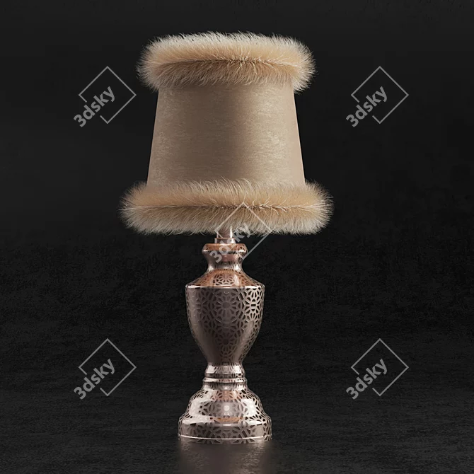 Furry Mesh-Converted Table Lamp 3D model image 1