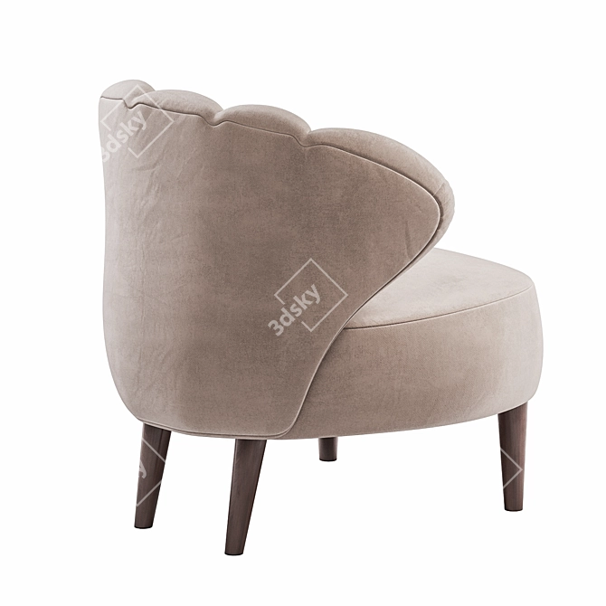 Regal Elegance: Stuart Scott Bella Armchair 3D model image 2