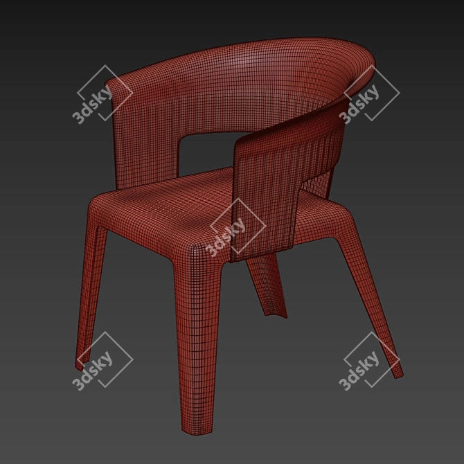 Eco Chic Chair: Madeira 3D model image 3