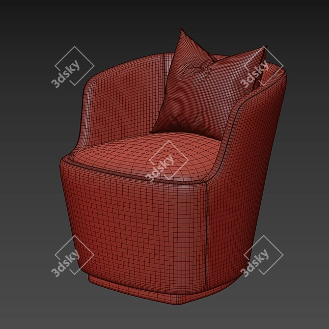 Orla Small Chair: Contemporary Elegance 3D model image 3