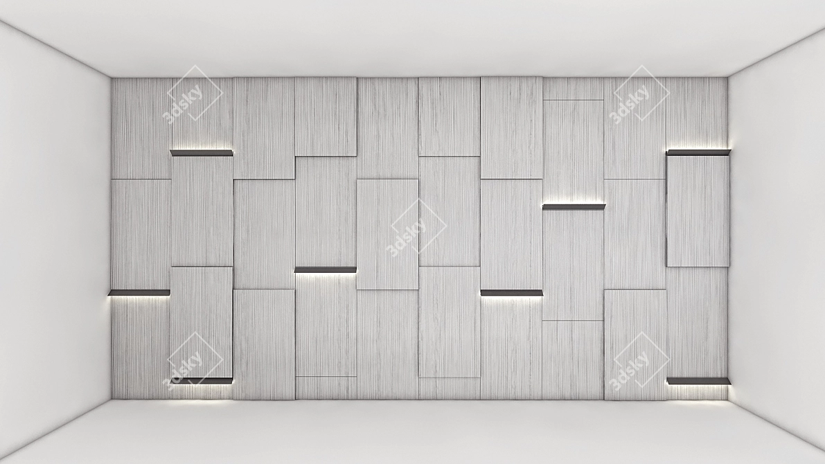 Elegant Glow: Modern Wall Decor 3D model image 3