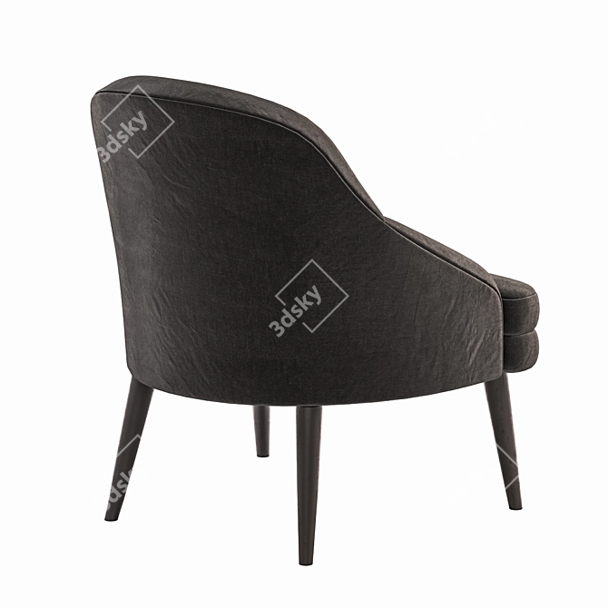 Elegant DA VINCI Armchair - SF4T 3D model image 2