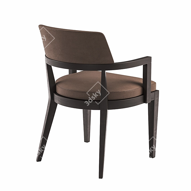 Slettvoll Irving: Elegant Curved Dining Chair 3D model image 2