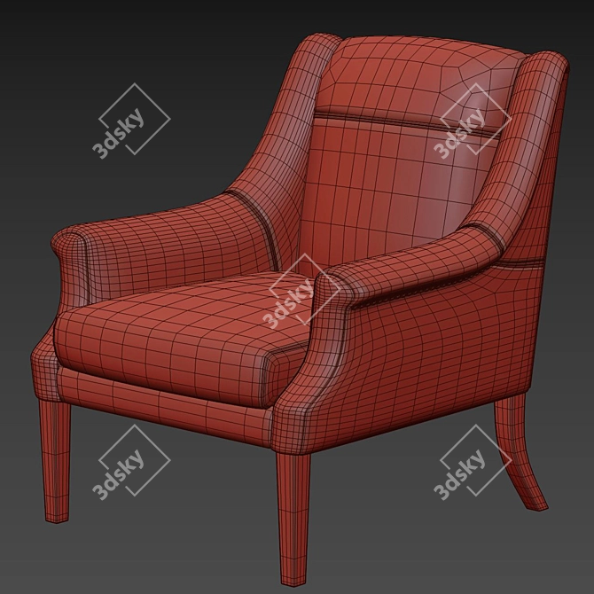 Elegant Signature Lounge Chair 3D model image 3