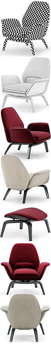 Elegant Minotti Gilliam Armchair 3D model image 3