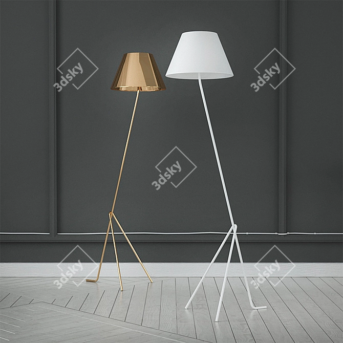 Elegant Floor Lamp Spilla 3D model image 1