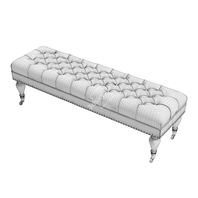 Eichholtz Bench Benedict: Granite Grey 3D model image 3