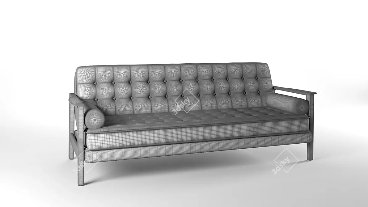 Convertible Coastal Settee Bed 3D model image 2