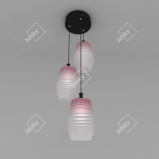 Sleek LED Pendant Ceiling Light 3D model image 1