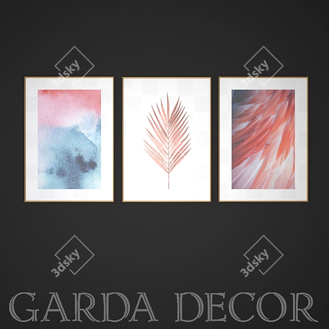 Golden Leaf Poster | 50x70cm | Garda Decor 3D model image 1