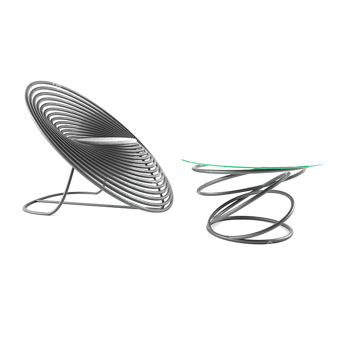 Cozy Circle Chair 3D model image 1