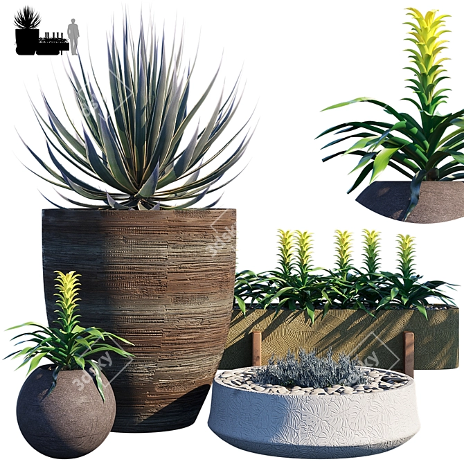 Outdoor Haven: 17-Piece Alfresco Essentials 3D model image 1