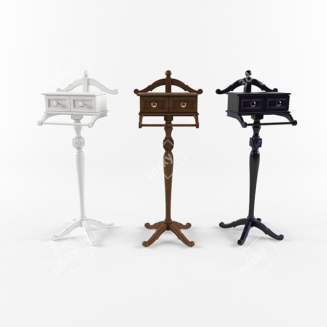 Elegant Classic Clothes Hanger 3D model image 1