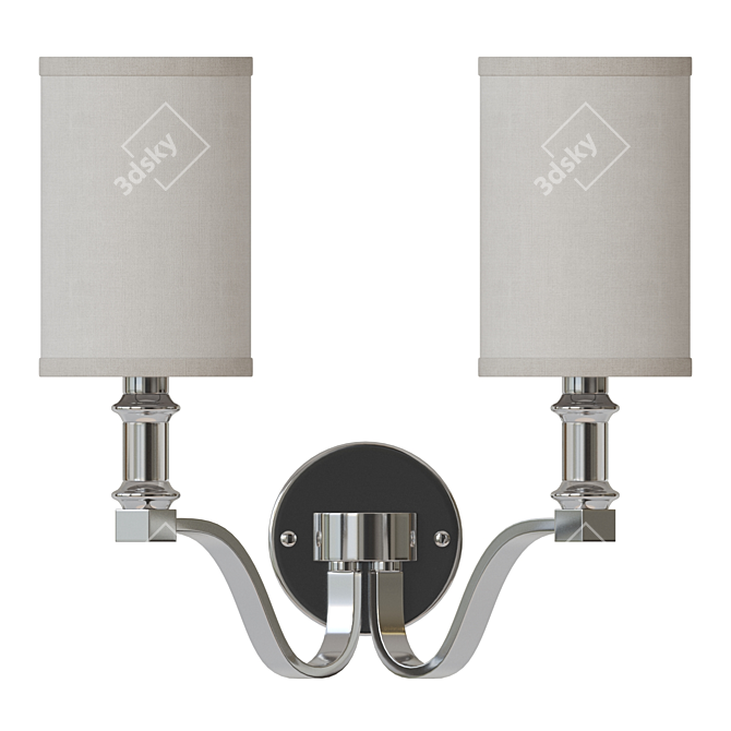 Product Title: Newport 3142 Wall Sconce 3D model image 2